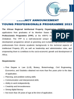 ARIPO Young Professionals Programme 2023