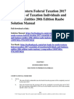 South-Western Federal Taxation 2017 Essentials of Taxation Individuals and Business Entities 20th Edition Raabe Solutions Manual 1