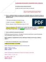 RESOLUÇÃO DA ATIVIDADE DE MÁQUINAS DE ELEVAÇÃO E TRANSPORTE PARA A PROVA B1