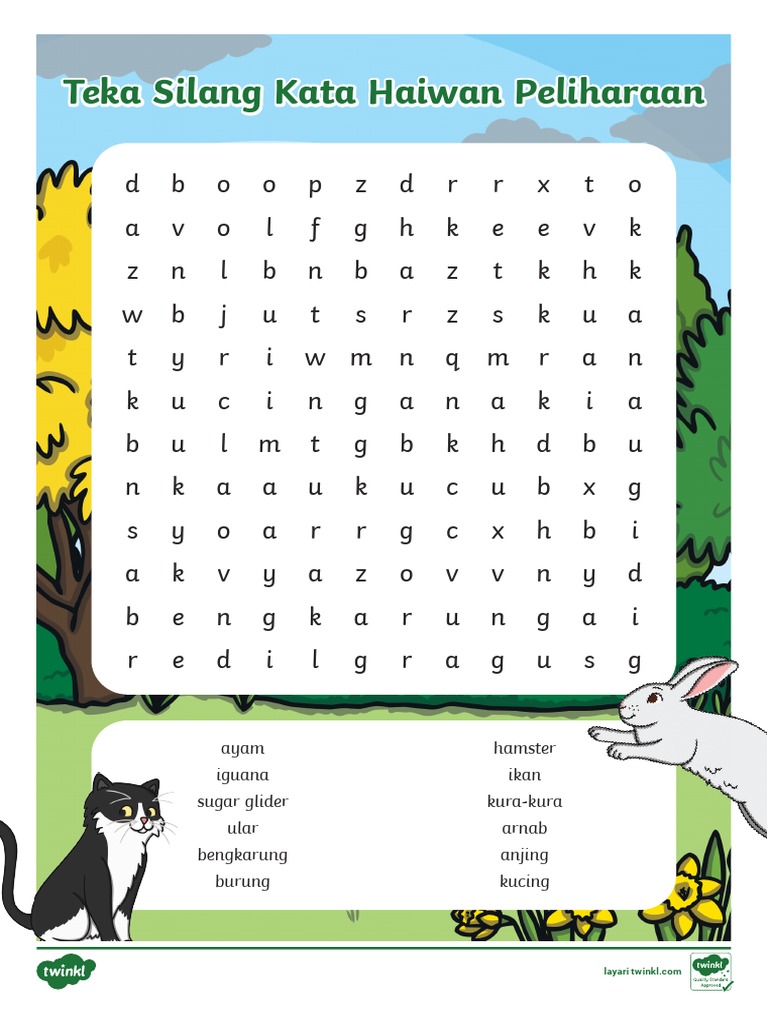 Teka Silang Kata Haiwan Peliharaan | PDF