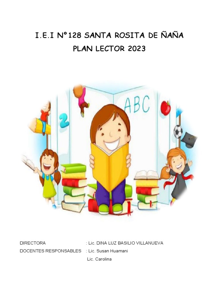 Plan Lector de La I.E.I. 128 - 2023 | PDF | Enseñando | Salón de clases