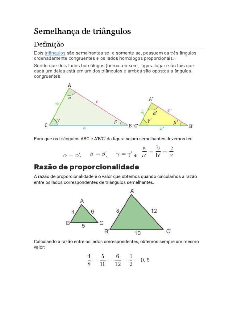 Semelhança de Triângulos | PDF