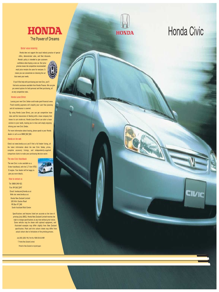 2001 HONDA CIVIC OWNER S MANUAL PDF visual data 3