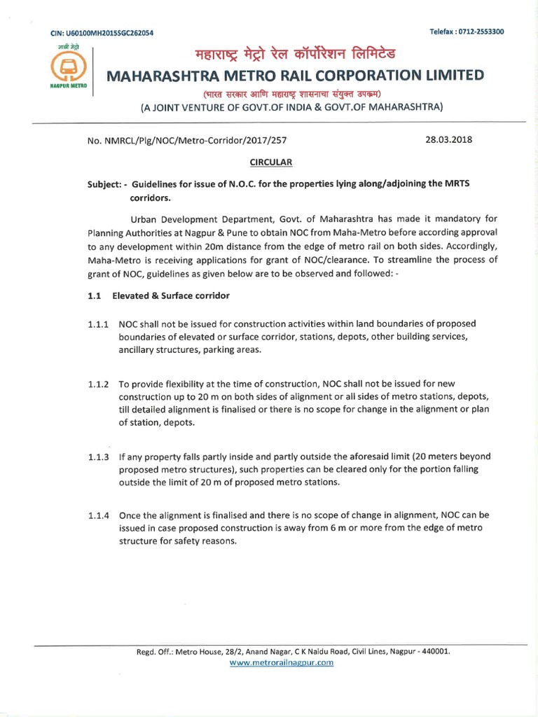 Guidelines For NOC | PDF
