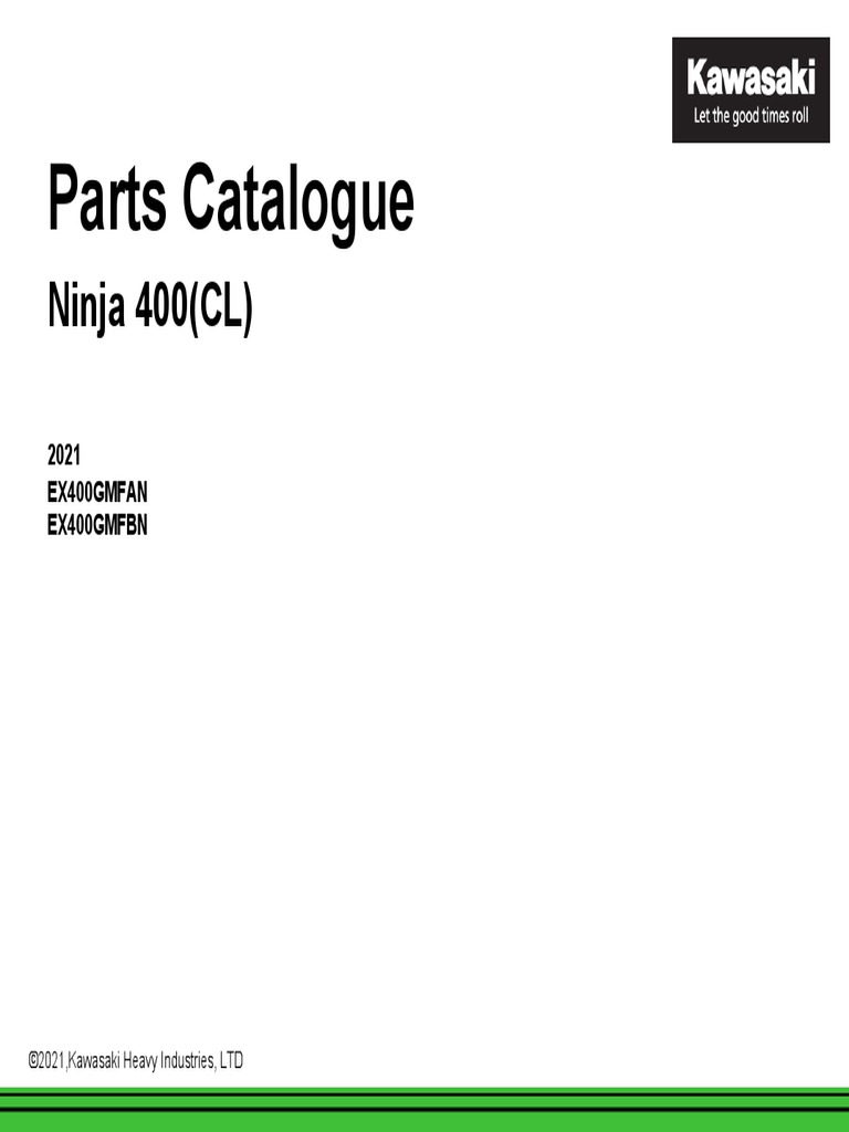 Manual de Partes Ninja 400 2021 | PDF