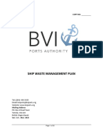 BVIPA Ship Waste Management Plan