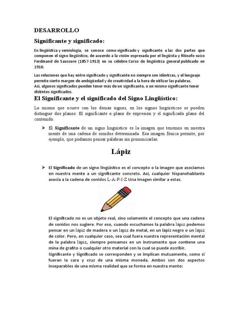 Significante Y Significado | PDF