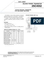 Silicon Power Transistor: Data Sheet