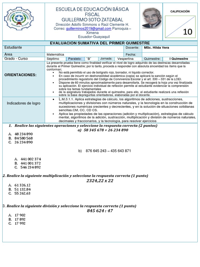 Matematica 7mo B Pdf