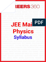 JEE Main Physics Syllabus Ebook