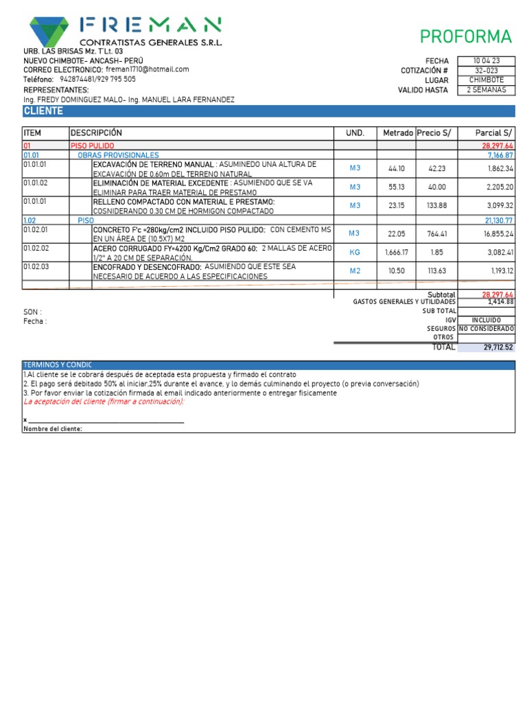 Proforma losa descargar gratis pdf materiales de construcci n