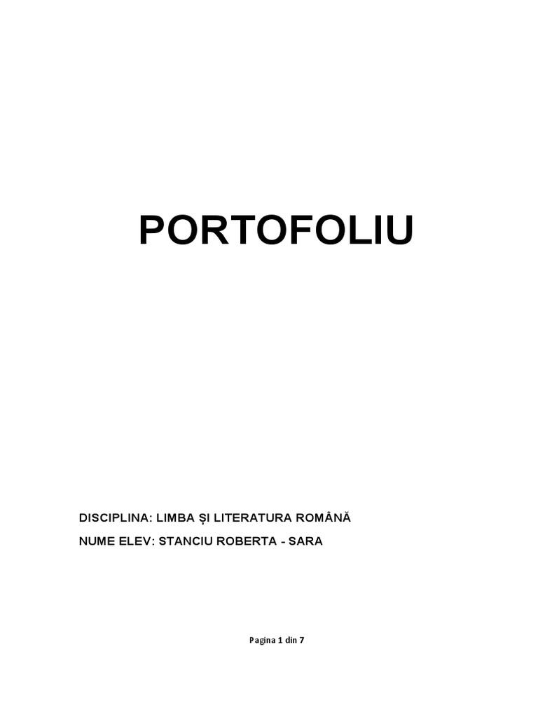 Portofoliu 2 | PDF