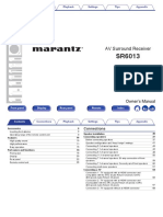 Marantz Sr6013 Receiver User Manual
