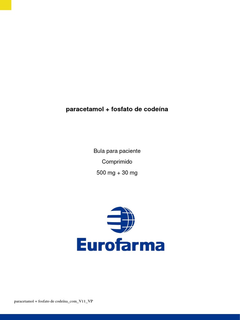 Bula Paracetamol Fosfato de Codeina | PDF | Gravidez | Opioide