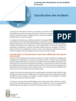 Classification of Incidents French 2021