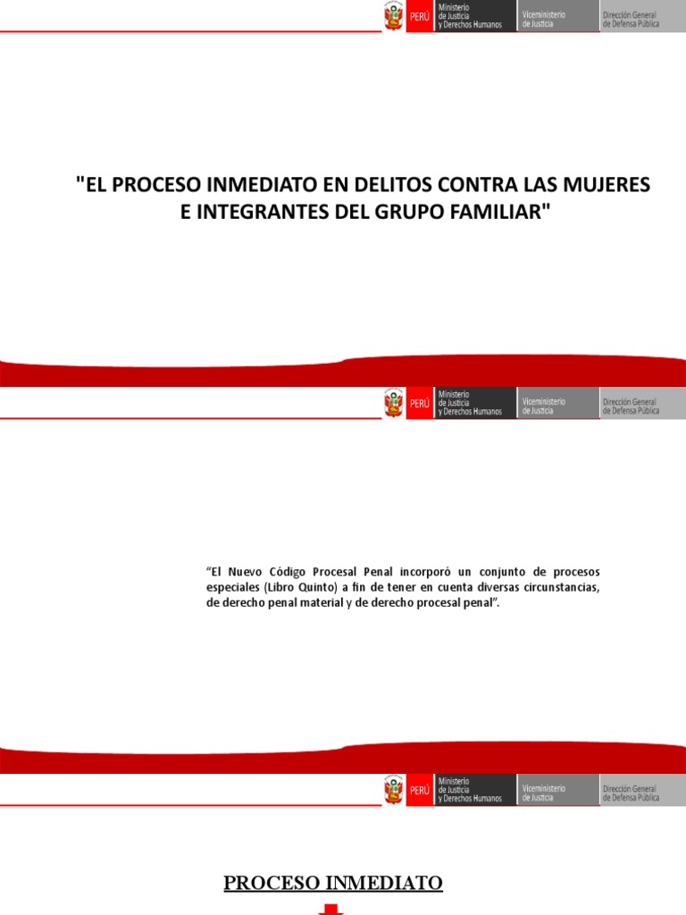 Proceso Inmediato en Delitos de Género | PDF | Fiscal | Ley procesal
