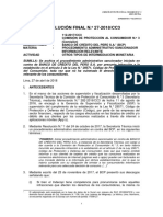 RESOLUCIÓN FINAL N.º 27-2018/CC3: Comisión de Protección Al Consumidor N.º 3 Sede Central EXPEDIENTE N.º 112-2017/CC3