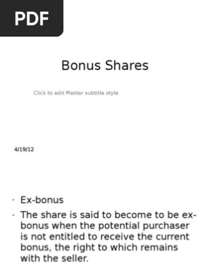 Bonus Shares