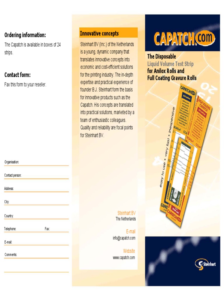 CAPATCH Parches para medir volumen anilox | PDF