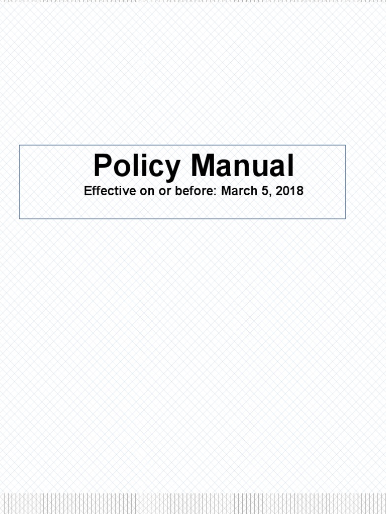 Delphi Technologies Policy Manual PDF
