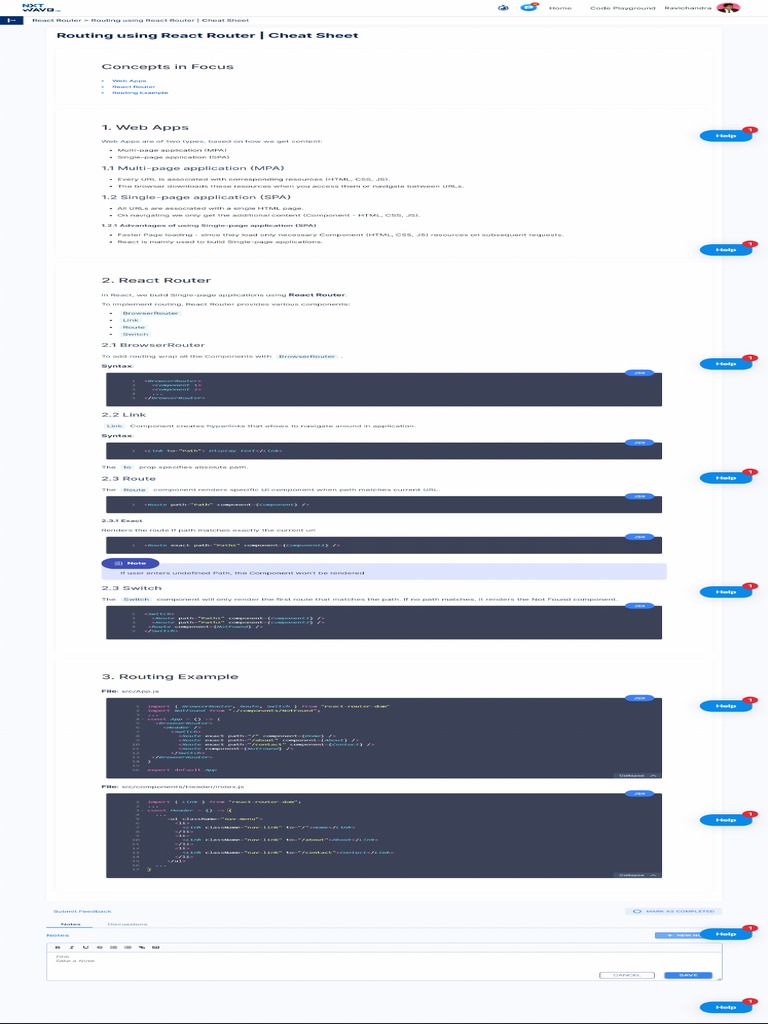 1 - Routing Using React Router | PDF