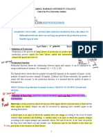 Topic (4) - Cost of Production