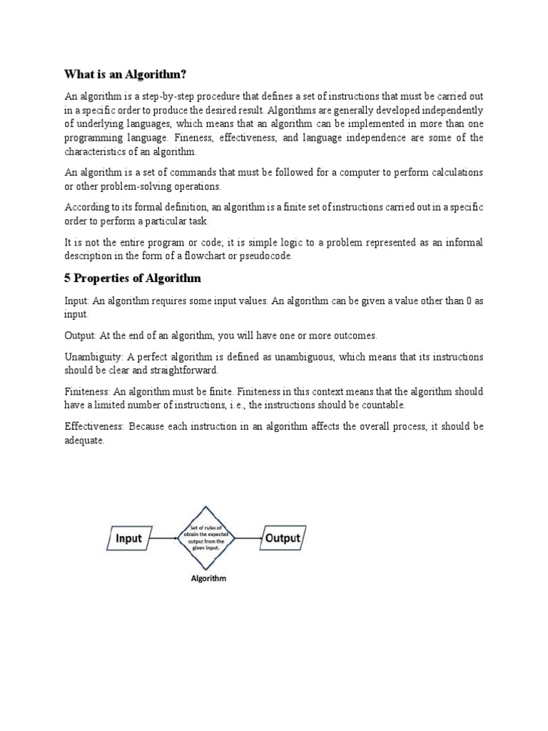 What Is An Algorithm | PDF | Algorithms | Computer Programming
