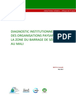 Diagnostic Institutionnel Des Organisations Paysannes de La Zone Du Barrage de Sélingué Au Mali