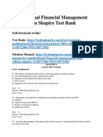 Multinational Financial Management 10th Edition Shapiro Test Bank Download