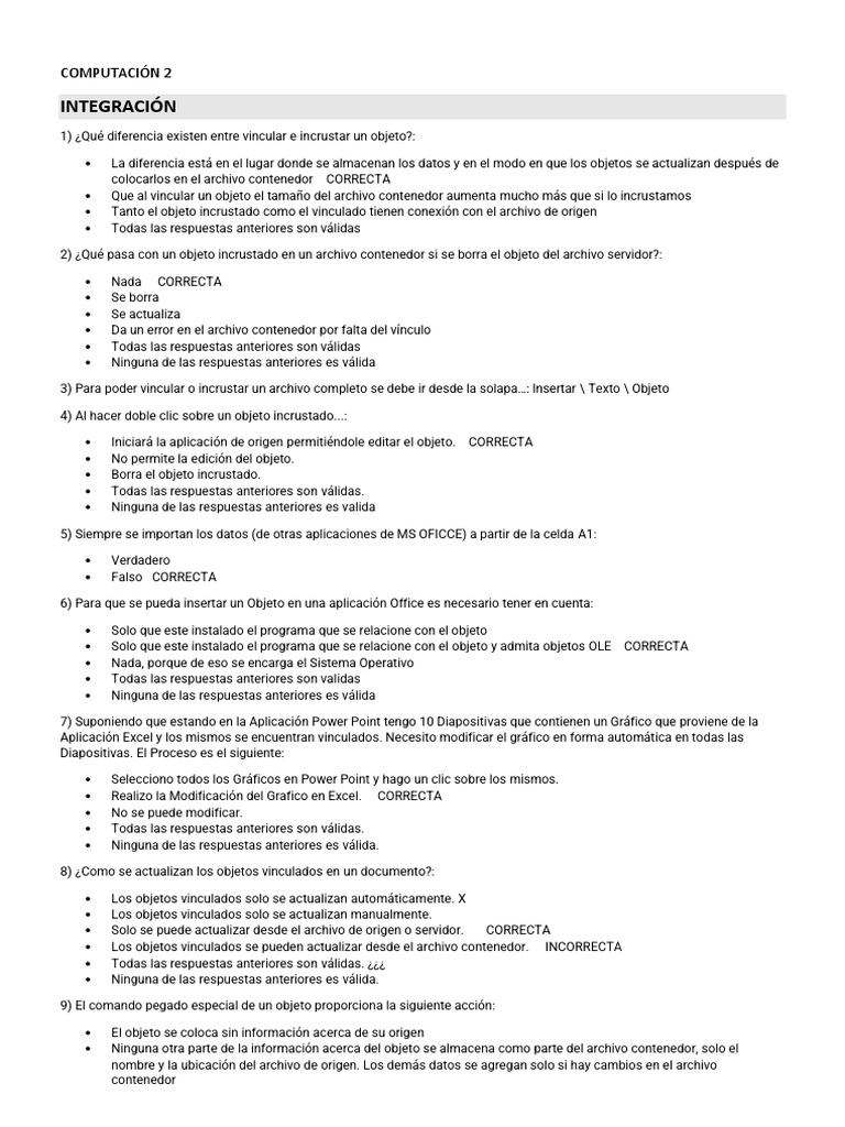Computación 2 | PDF | Microsoft Excel | Archivo de computadora