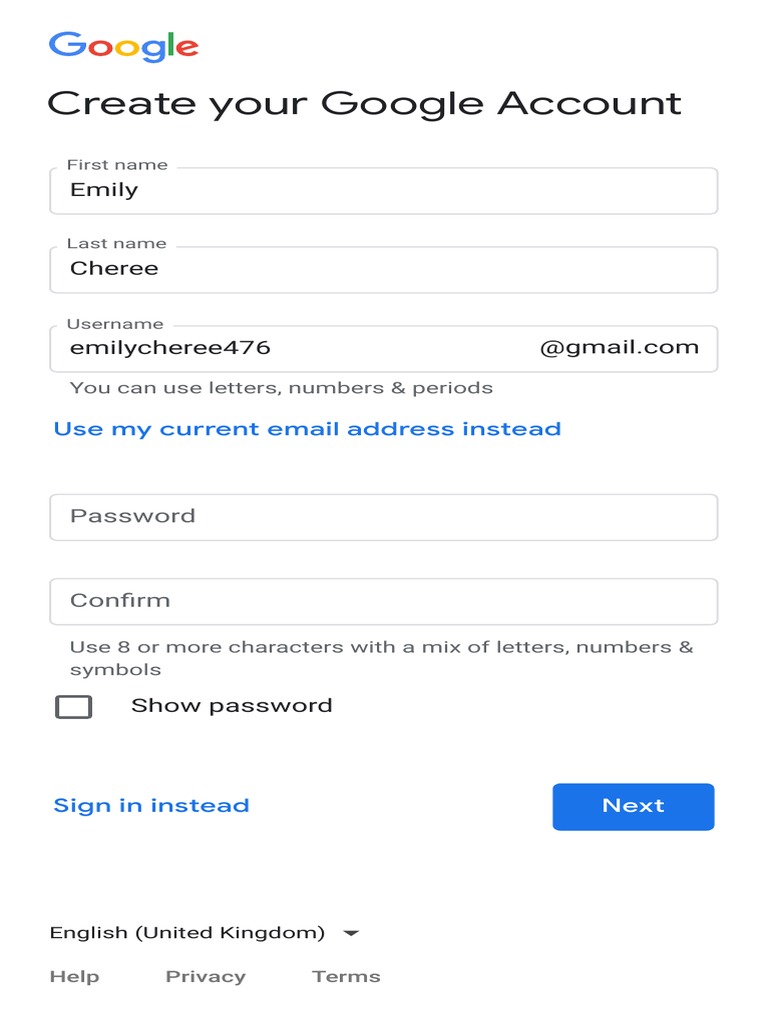Sorry We Couldnt Create Your Google Account