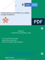 Actividad 11 Evidencia 1 Puntos Criticos en Actores de La Cadena de Abastecimientos