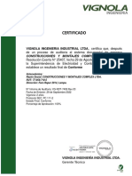 Certificado Maestranza, VG-NDT-7409 Rev.03