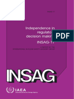 INSAG 17 Independence in regulatory Decision Making