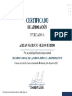 Certificado SR ADRIAN