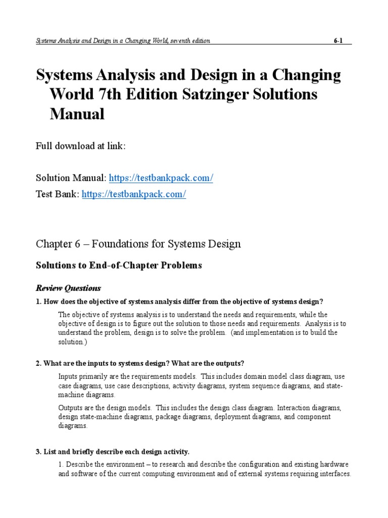 Systems Analysis and Design in A Changing World 7th Edition