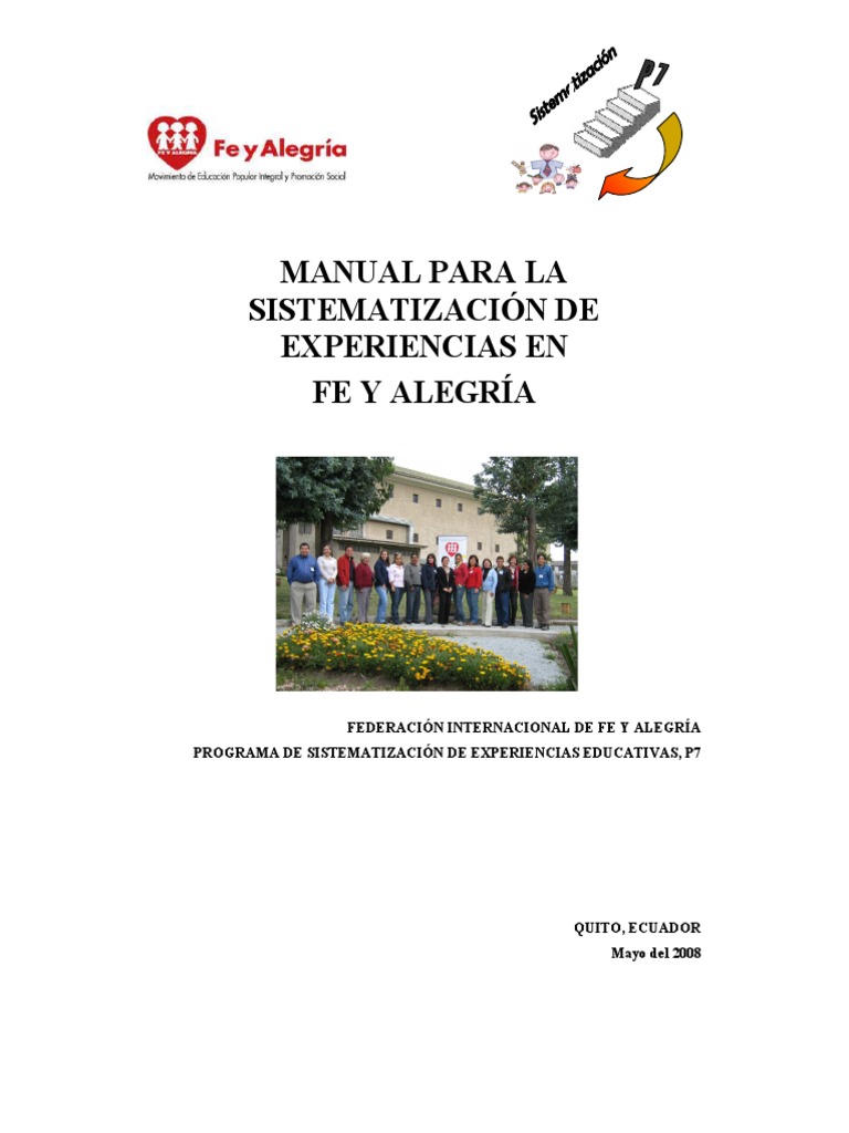 Manual de Sistematización Educativa Fe y Alegría | PDF | Relaciones ...