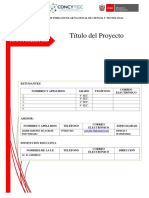 Esquema de Proyecto FENCYT