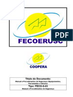 COOPERA Manual e Procedimentos de Segurança Equipamentos