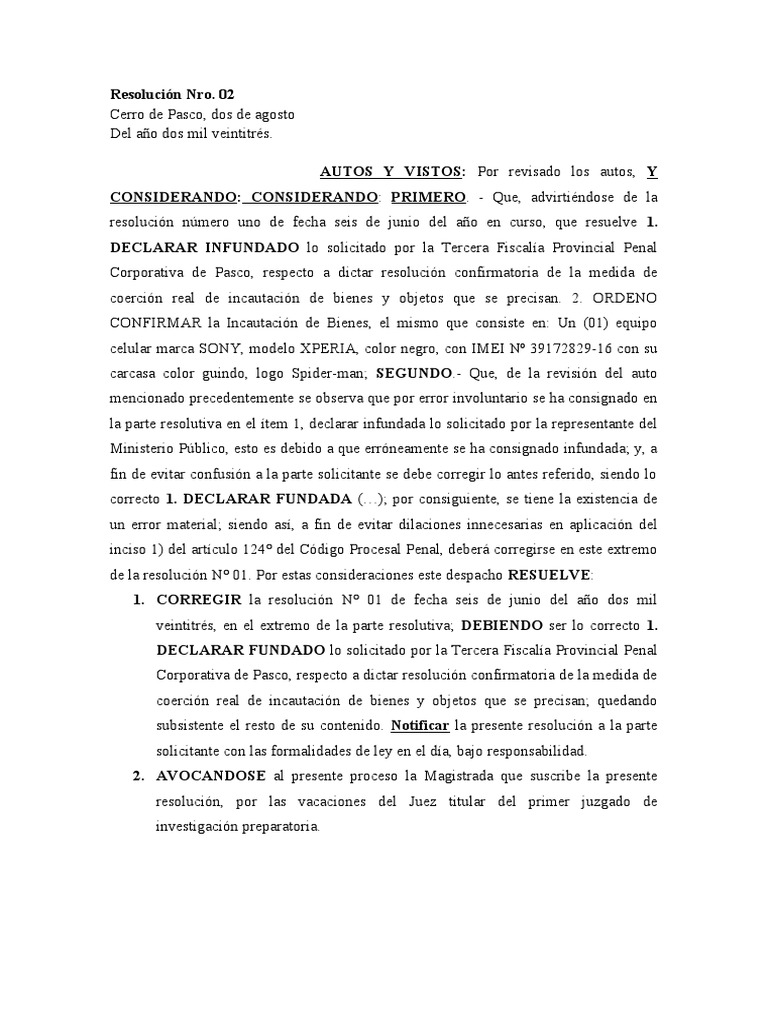 Auto de Correccion | PDF