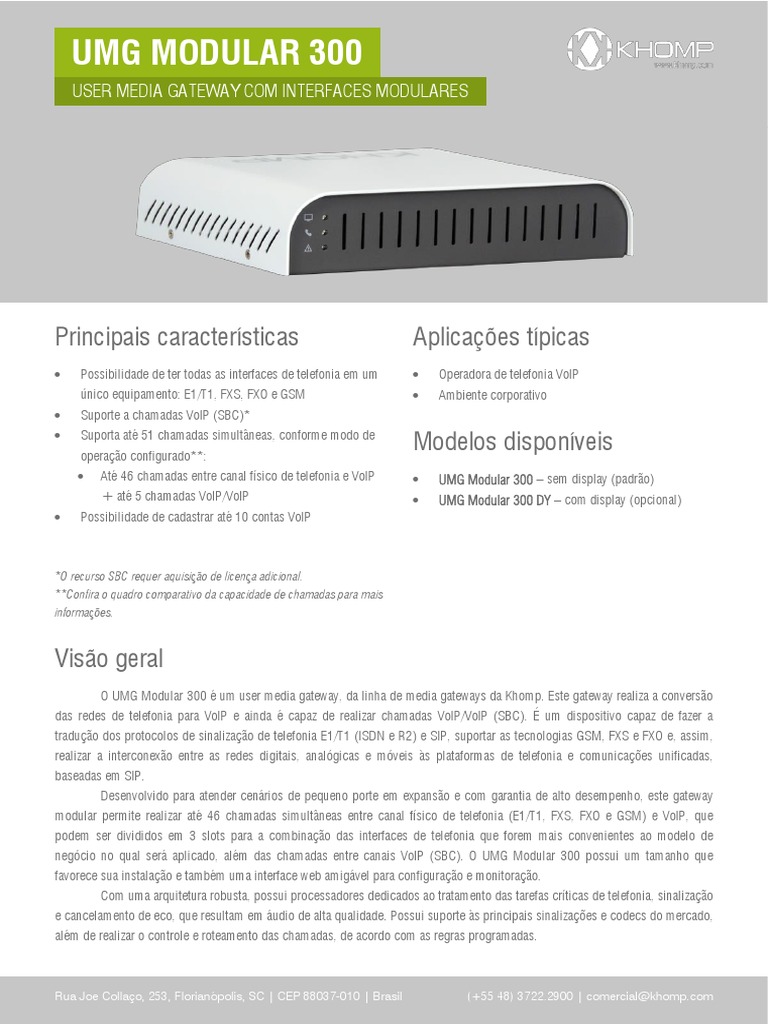 User Media Gateway UMG 300 | PDF | Computadores