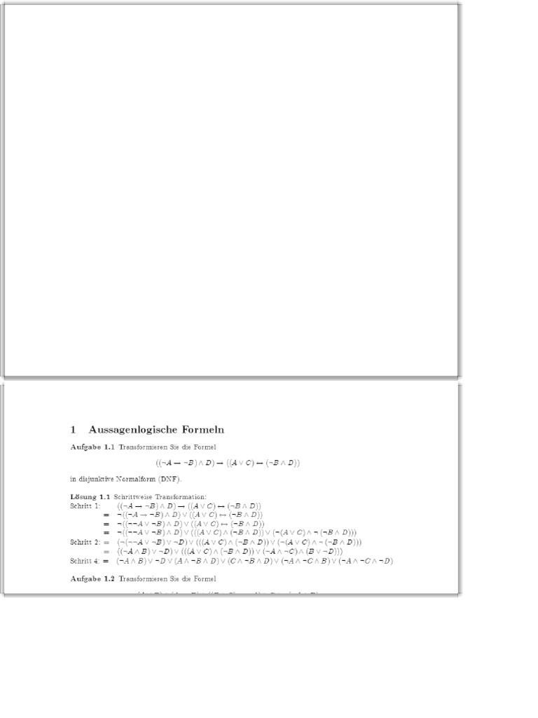 1 Aussagenlogische Formeln - PDF Kostenfreier Download | PDF