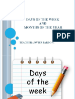 Days of The Week and Months of The Year Unfv
