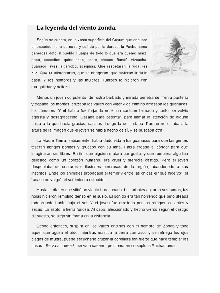 La Leyenda Del Viento Zonda PDF