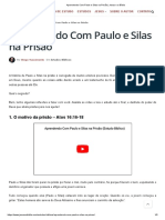 Aprendendo Com Paulo e Silas Na Prisão - Jesus e A Bíblia