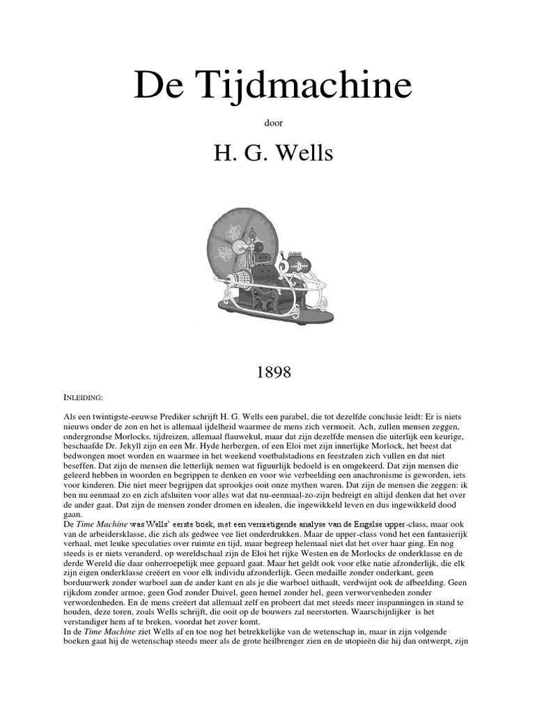 De Tijdmachine: H. G. Wells | PDF