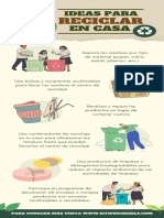 Infografía Reciclaje Ecología Ilustrativo Verde Oscuro