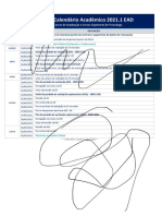 Calendário Acadêmico 2021.1 EAD: Início Do Semestre Letivo (Calouros e Veteranos)