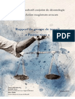 Rapport - Prospectives - Conseil Consultatif Conjoint de La Déontologie de La Relation Magistrat-Avocat