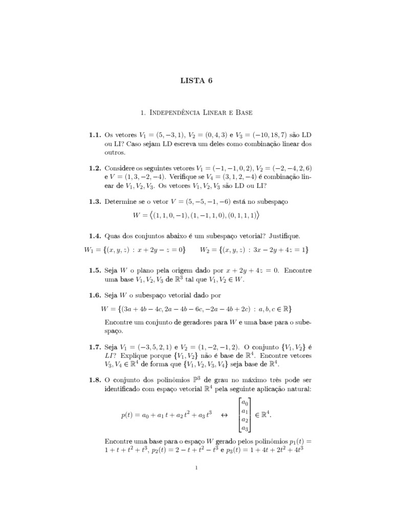 Lista 6 | PDF
